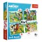 Set Puzzle 4 &icirc;n 1, Trefl, Mickey și Minnie, Multicolor, 35/48/54/70 piese