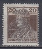 ROMANIA 1919 EMISIUNEA CLUJ SUPRATIPAR PE TIMBRELE KARL&amp;ZITA 1918 ESEU VALOAREA 20 BANI BRUN SUPRATIPAR ARGINTIU GUMA ORIGINALA SARNIERA, Nestampilat