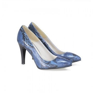 Pantofi piele naturala Angelina Albastru - sau Orice Culoare foto