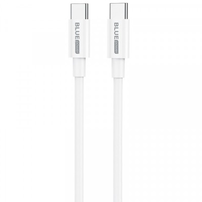 Cablu Date si Incarcare USB-C - USB-C BLUE Power BBX44, 100W, 1m, Alb foto