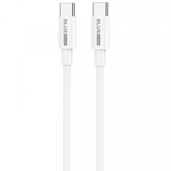 Cablu Date si Incarcare USB-C - USB-C BLUE Power BBX44, 100W, 1m, Alb