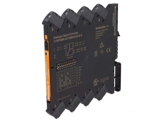 Adaptor de semnale analogice pentru șină DIN 24VDC 0-70&deg;C
