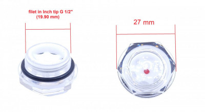 Vizor ulei cap compresor filet plastic 1/2&amp;quot; 19.90mm CH074 foto