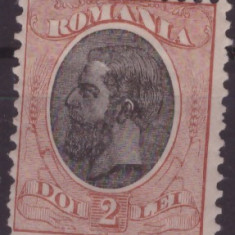 RO-0024=ROMANIA 1903=Lp 54s-Spic de grau,val de 2 lei brun/negru nestampilat