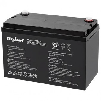 Acumulator gel 12v 100ah rebel foto