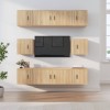 VidaXL Set dulap TV, 8 piese, stejar sonoma, lemn prelucrat 3188673