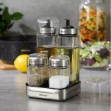 Set de 4 recipiente pentru condimente, ulei si otet 14,3x11,5x20,3 cm, capacitate 270 ml, KingHoff