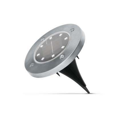 Lampa Solara LED Rotunda pentru Gazon cu Infigere in Sol, Diametru 12cm, Lumina Alb Natural foto