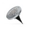 Lampa Solara LED Rotunda pentru Gazon cu Infigere in Sol, Diametru 12cm, Lumina Alb Natural