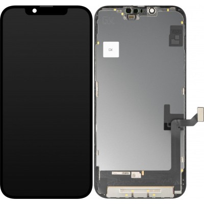 Display cu Touchscreen GX pentru Apple iPhone 14 Plus, cu Rama, Versiune OLED IC Movable, Negru foto