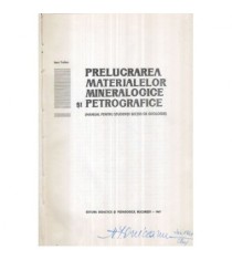 Ioan Treiber - Prelucrarea materialelor mineralogice si petrografice