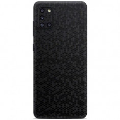 Set Folii Skin Acoperire 360 Compatibile cu Samsung Galaxy A31 (Set 2)- ApcGsm Wraps HoneyComb Black