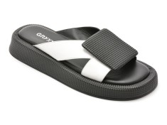 Papuci GRYXX alb-negru, 3154248, din piele naturala
