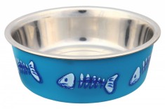 Castron Inoxidabil cu Invelis Plastic Pisici 0.3 l 12 cm 25270 foto