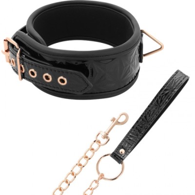 BEGME - BLACK EDITION PREMIUM VEGAN LEATHER COLLAR WITH NEOPRENE LINING foto
