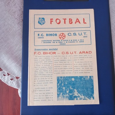 Program F C Bihor - UTA foto