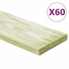 Plăci de pardoseală 60 buc. 7,2 m&sup2; 1 m, lemn masiv pin tratat