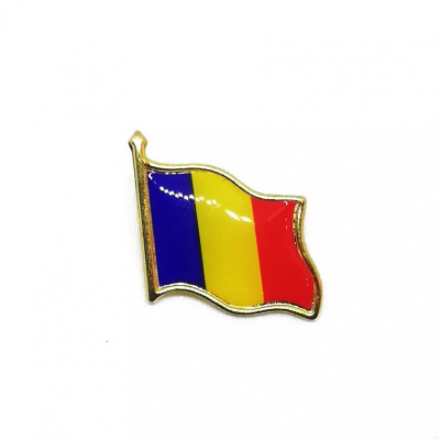 PIN Drapel Romania - Tricolorul - 20mm foto