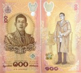 !!! THAILANDA - 100 BAHT 2024 , COMM - P 143 - UNC / REGELE MAHA LA 72 DE ANI