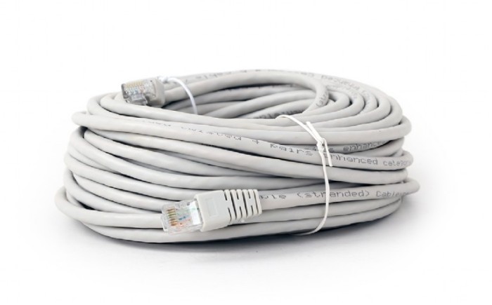 PATCH CORD UTP GEMBIRD Cat6, cupru-aluminiu, 20 m, gri, AWG26, &quot;PP6U-20M&quot; (timbru verde 0.8 lei)