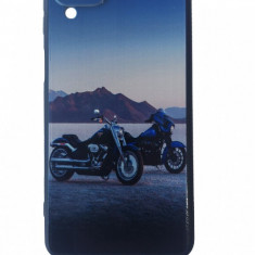 Husa telefon compatibila cu Samsung Galaxy A12, Albastru, Motocicleta, 276HT