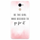 Husa silicon pentru Huawei Y7 Prime 2017, Quotes Pink