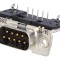 Conector D-Sub 9 pini THT unghi 90&deg;
