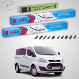 Cumpara ieftin Ștergătoare Ford Transit Custom Gen I V362 Van 2-Door 2012-prezent | Set Față și Spate Flat Premium &ndash; TeamCar&reg;