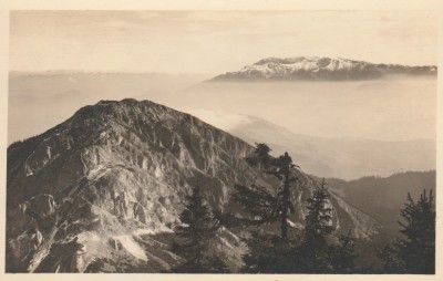 1939 Muntii Piatra Craiului mic si Bucegi - ilustrata turistica SKV Brasov foto
