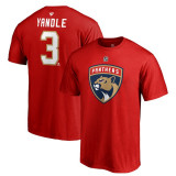 Florida Panthers tricou de bărbați red #3 Keith Yandle Stack Logo Name &amp;amp; Number - S