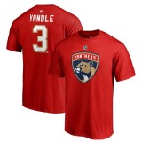 Florida Panthers tricou de bărbați red #3 Keith Yandle Stack Logo Name &amp;amp; Number - S, Fanatics Branded