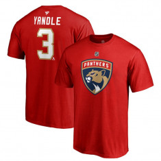 Florida Panthers tricou de bărbați red #3 Keith Yandle Stack Logo Name &amp; Number - S