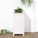 Jardiniera de gradina, alb, 40x40x78 cm, lemn masiv de pin GartenMobel Dekor, vidaXL