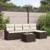VidaXL Set de canapele pentru grădină 6 pcs Maro 55 x 55 x 37 cm 3360599