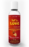 Cumpara ieftin Ulei masaj si Gel Masaj Lubrifiant Nature Body Let's Love Capsuni Vanilie, 100 ml