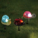 Lampă solară mini cu design buburuză, 5 cm, lumină albă rece, CMCLASS