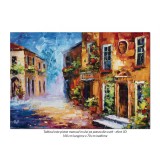 Tablou pictat manual, TIHNA (6) - 100x70cm, ulei in cutit, efect 3D - Magistral!