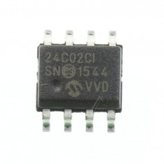 24C02CI CI EEPROM, SMD SOIC-8 24C02C-I/SN MICROCHIP