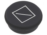 Tastă rotundă neagră &Oslash;21mm