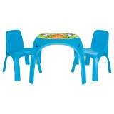 Cumpara ieftin Set Masuta cu 2 scaune pentru copii Pilsan King Table blue