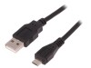 Cablu USB 2.0 A-Micro B 1.8m Negru, QOLTEC