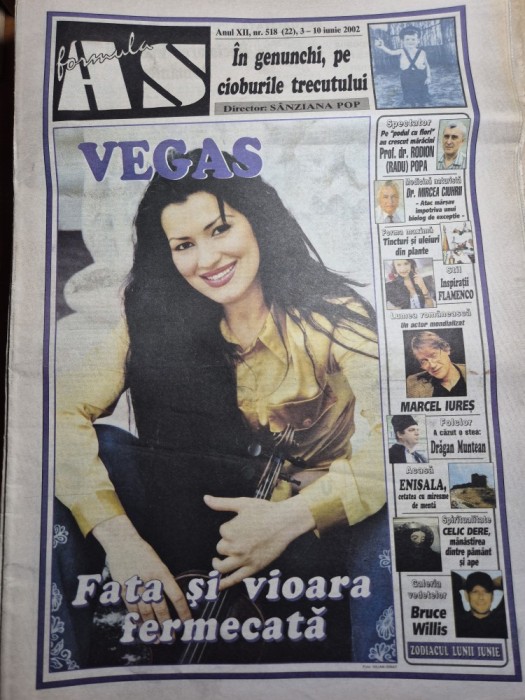 ziarul formula as 3 -10 iunie 2002 - vegas - fata cu vioara,marcel iures,draga muntean
