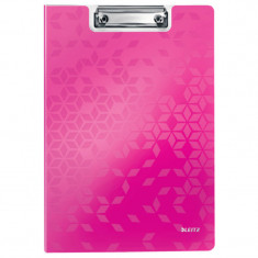 Clipboard dublu Leitz Wow, A4, Roz Metalizat