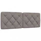 vidaXL Pernă pentru tăblie de pat, gri taupe, 140 cm, material textil