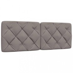 vidaXL Pernă pentru tăblie de pat, gri taupe, 140 cm, material textil 4019223