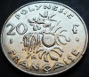 Moneda exotica 20 FRANCI - POLYNESIE / POLINEZIA FRANCEZA, anul 1998 *cod 5361, Australia si Oceania