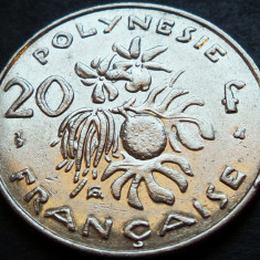 Moneda exotica 20 FRANCI - POLYNESIE / POLINEZIA FRANCEZA, anul 1998 *cod 5361