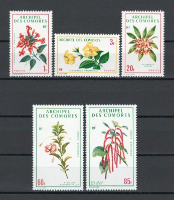 Comores 1971 Mi 124/28 MNH, nestampilat - Flori foto