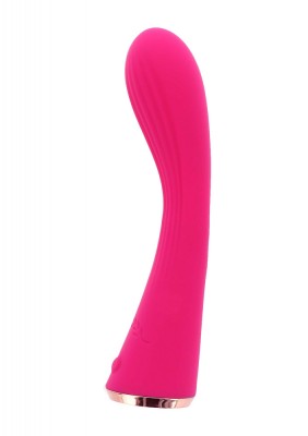 Vibrator Rose Silicon Dubla Densitate 9 Moduri Vibratii&amp;amp;3 Intensitati Viteza USB Roz 17.5 cm foto