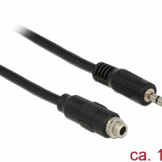 Cablu prelungitor jack stereo 3.5mm montare panou T-M 1m, Delock 85116